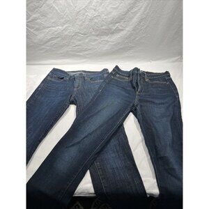 Lot Of 2 GAP Women 27 4 Jeans True Skinny‎ Slim Fit Dark Wash Cotton Stretch